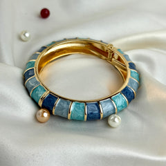 Handcrafted Colour-Block Enamel Bangle