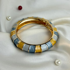 Handcrafted Colour-Block Enamel Bangle