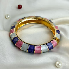 Handcrafted Colour-Block Enamel Bangle