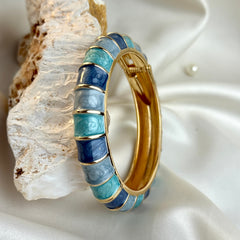 Handcrafted Colour-Block Enamel Bangle