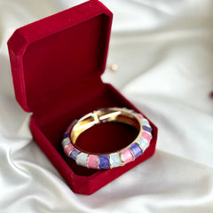 Handcrafted Colour-Block Enamel Bangle