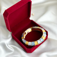 Handcrafted Colour-Block Enamel Bangle