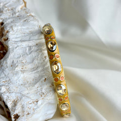 Handcrafted Jewelled Crystal Enamel Bangle