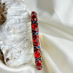 Handcrafted Jewelled Crystal Enamel Bangle