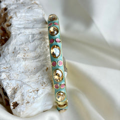 Handcrafted Jewelled Crystal Enamel Bangle