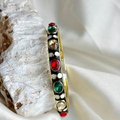 Handcrafted Jewelled Crystal Enamel Bangle
