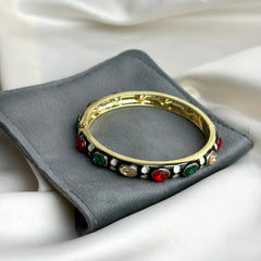 Handcrafted Jewelled Crystal Enamel Bangle