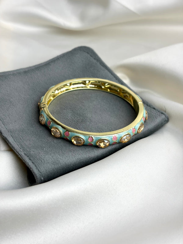 Handcrafted Jewelled Crystal Enamel Bangle
