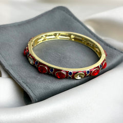 Handcrafted Jewelled Crystal Enamel Bangle