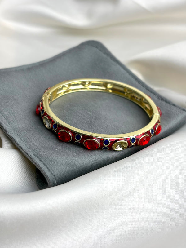 Handcrafted Jewelled Crystal Enamel Bangle