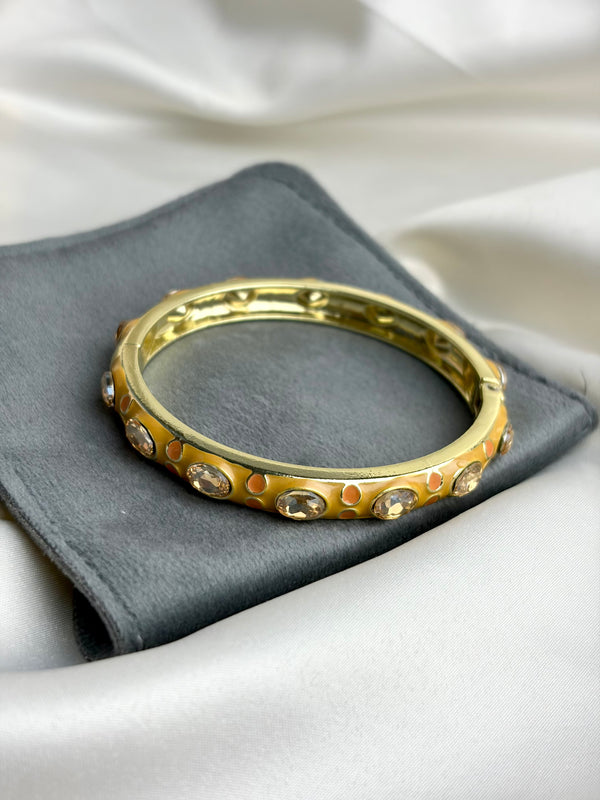 Handcrafted Jewelled Crystal Enamel Bangle