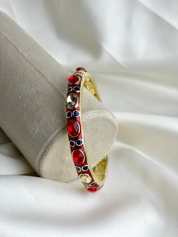 Handcrafted Jewelled Crystal Enamel Bangle