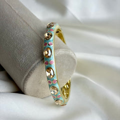 Handcrafted Jewelled Crystal Enamel Bangle