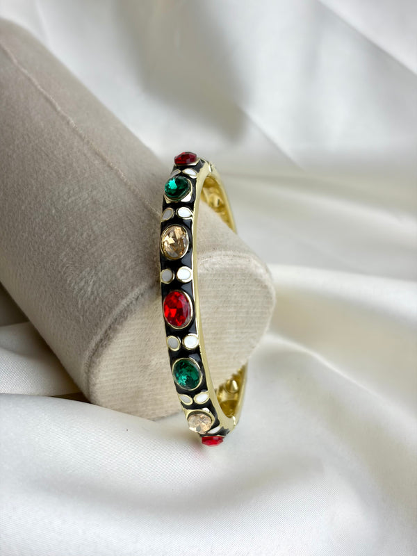Handcrafted Jewelled Crystal Enamel Bangle