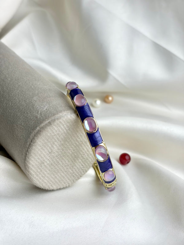 Handcrafted Cabochon Enamel Bangle