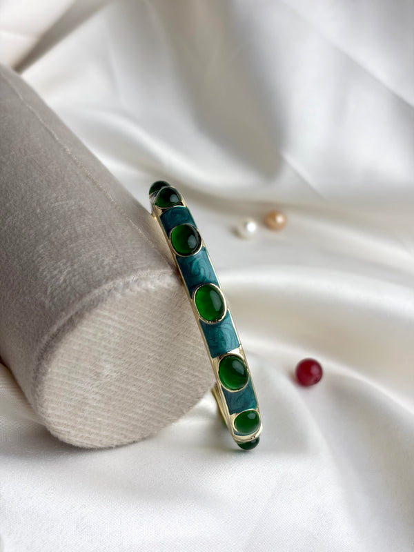Handcrafted Cabochon Enamel Bangle