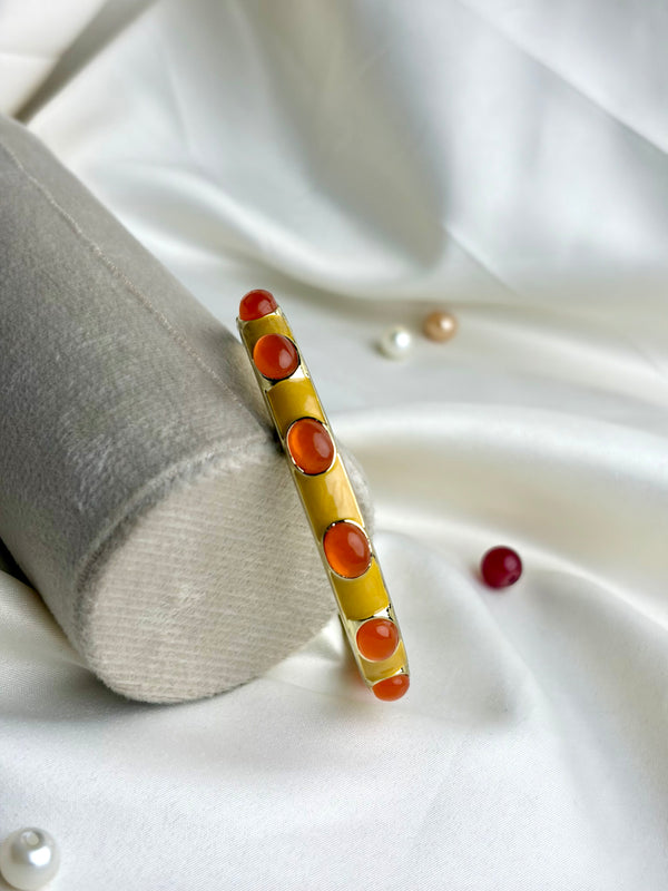 Handcrafted Cabochon Enamel Bangle