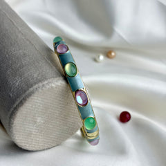 Handcrafted Cabochon Enamel Bangle