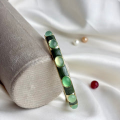 Handcrafted Cabochon Enamel Bangle