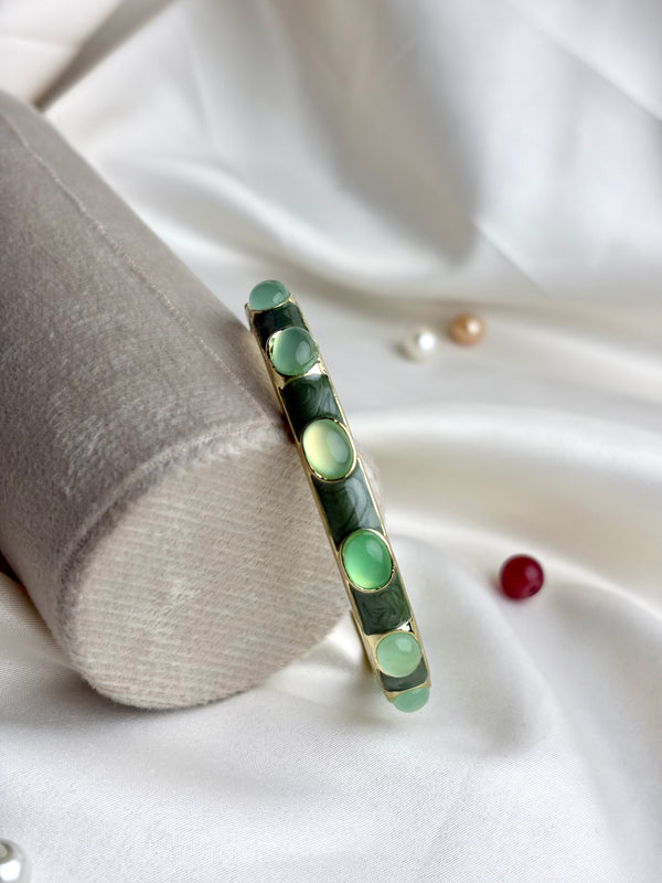 Handcrafted Cabochon Enamel Bangle