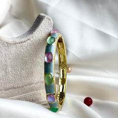 Handcrafted Cabochon Enamel Bangle