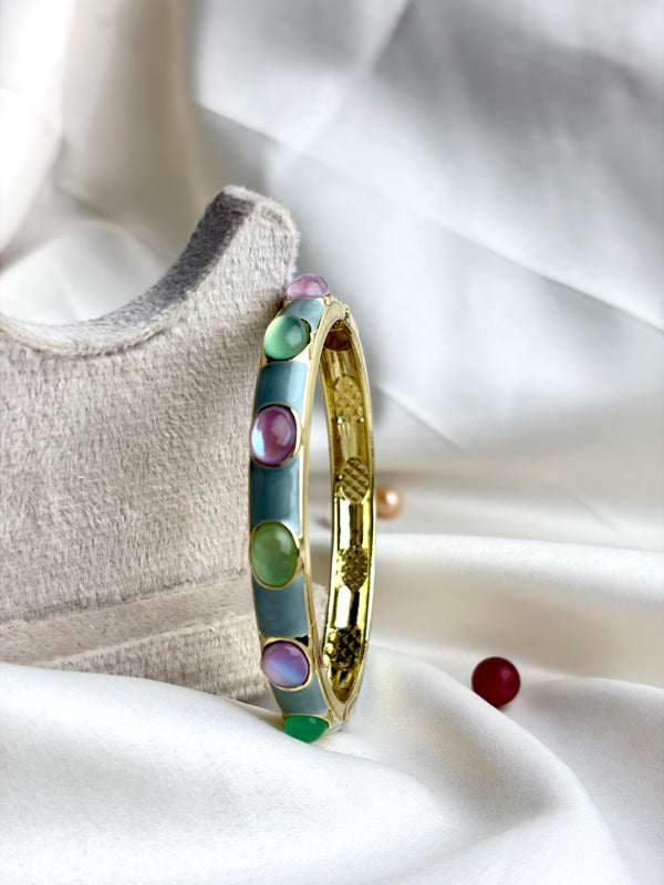 Handcrafted Cabochon Enamel Bangle