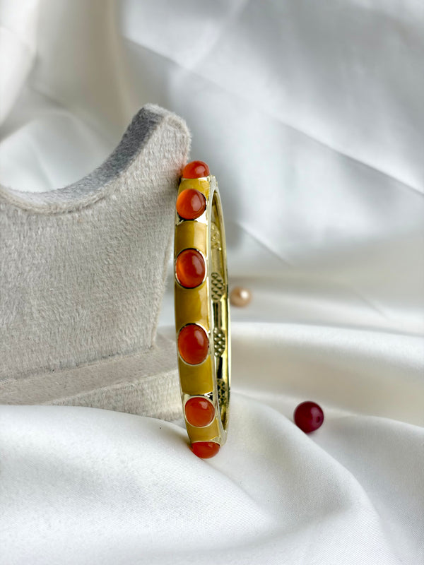 Handcrafted Cabochon Enamel Bangle