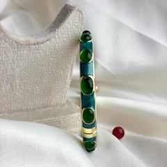 Handcrafted Cabochon Enamel Bangle
