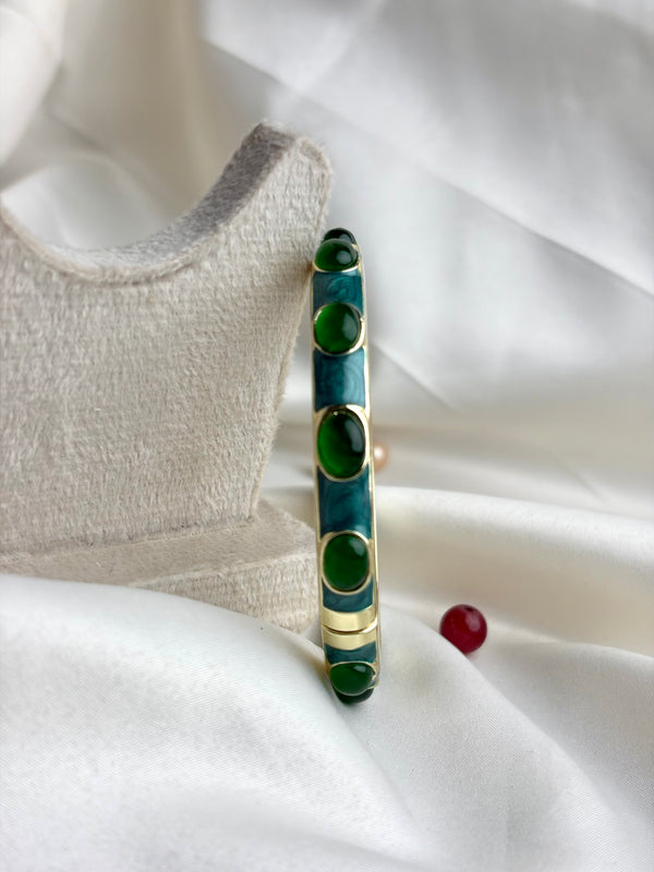 Handcrafted Cabochon Enamel Bangle