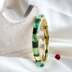 Handcrafted Cabochon Enamel Bangle