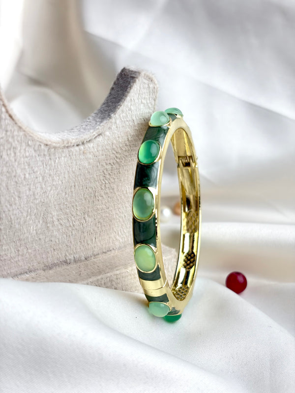 Handcrafted Cabochon Enamel Bangle