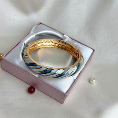 Handcrafted Pastel Enamel Twist Bangle