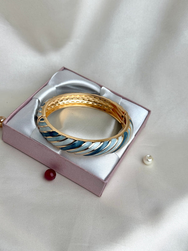 Handcrafted Pastel Enamel Twist Bangle
