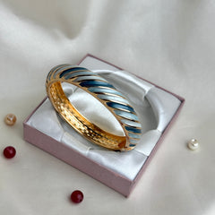 Handcrafted Pastel Enamel Twist Bangle