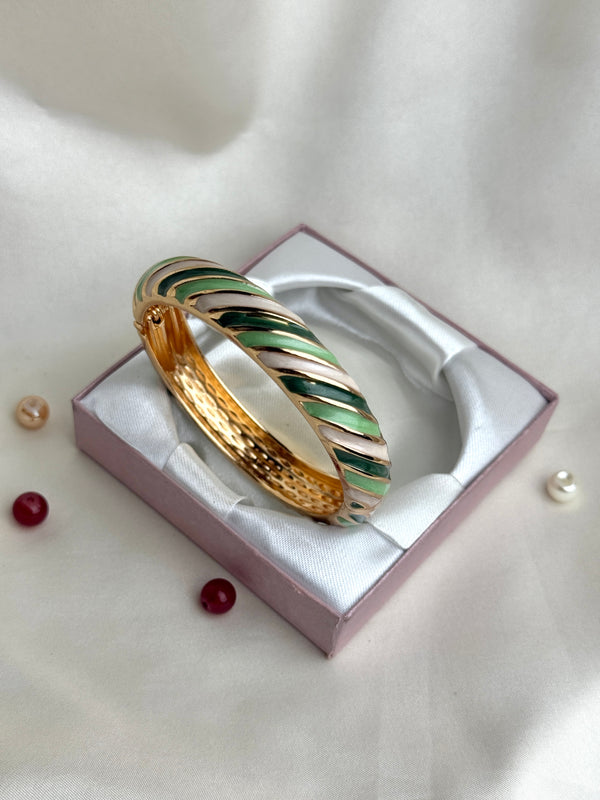 Handcrafted Pastel Enamel Twist Bangle