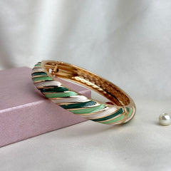 Handcrafted Pastel Enamel Twist Bangle