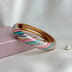 Handcrafted Pastel Enamel Twist Bangle