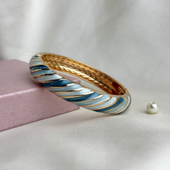 Handcrafted Pastel Enamel Twist Bangle