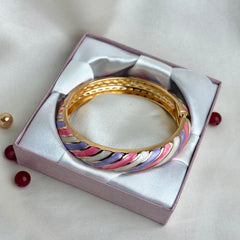 Handcrafted Pastel Enamel Twist Bangle