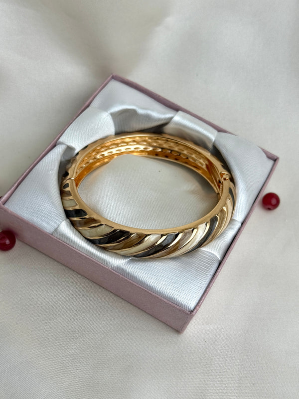 Handcrafted Pastel Enamel Twist Bangle