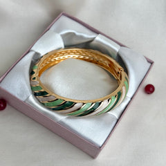 Handcrafted Pastel Enamel Twist Bangle