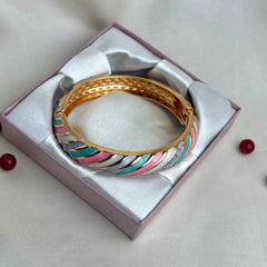 Handcrafted Pastel Enamel Twist Bangle