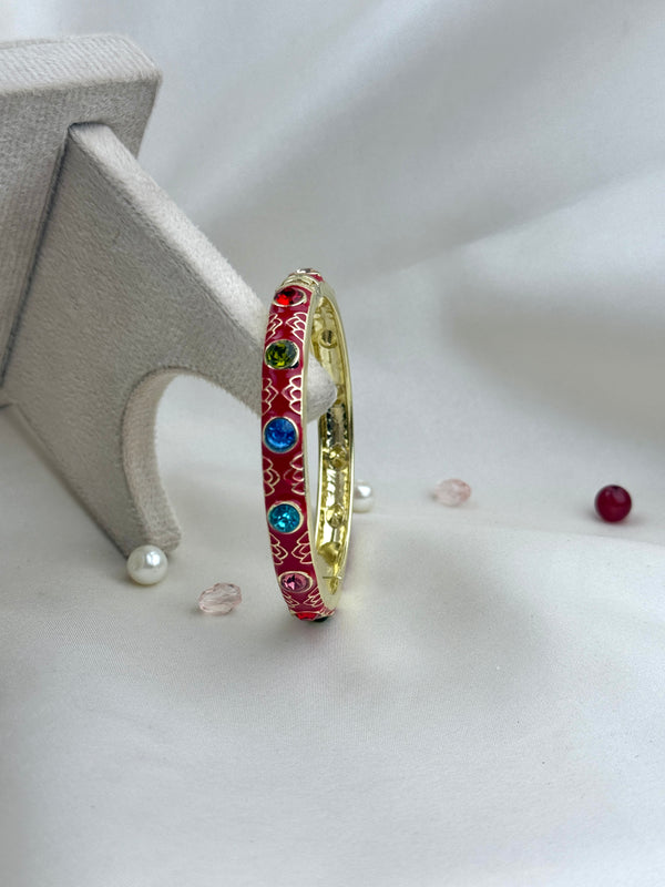 Handcrafted Multicolour Crystal Enamel Bangle