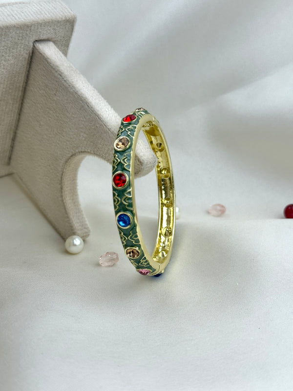 Handcrafted Multicolour Crystal Enamel Bangle
