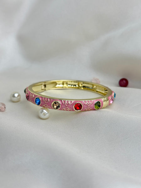 Handcrafted Multicolour Crystal Enamel Bangle