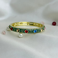 Handcrafted Multicolour Crystal Enamel Bangle