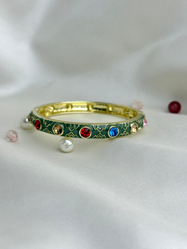 Handcrafted Multicolour Crystal Enamel Bangle