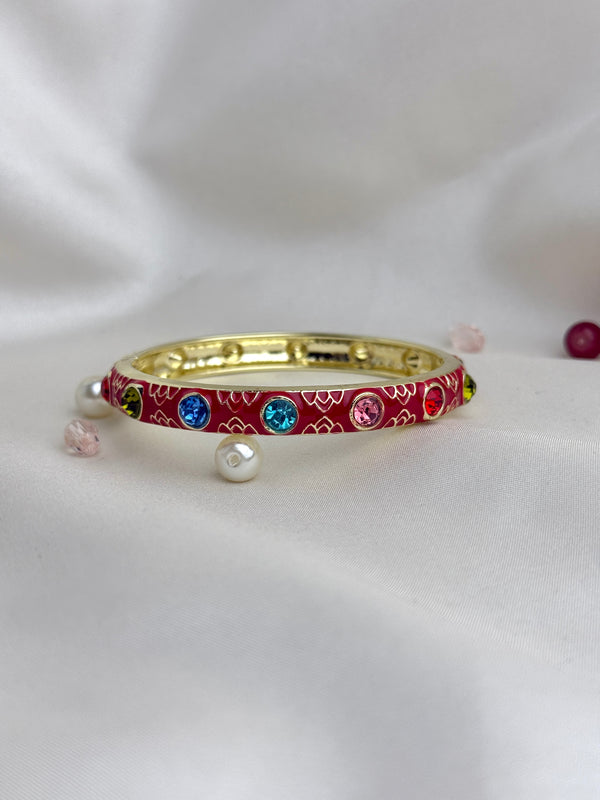 Handcrafted Multicolour Crystal Enamel Bangle
