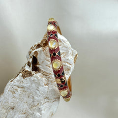 Handcrafted Mosaic Enamel Cabochon Bangle