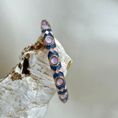 Handcrafted Mosaic Enamel Cabochon Bangle
